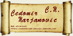 Čedomir Marjanović vizit kartica